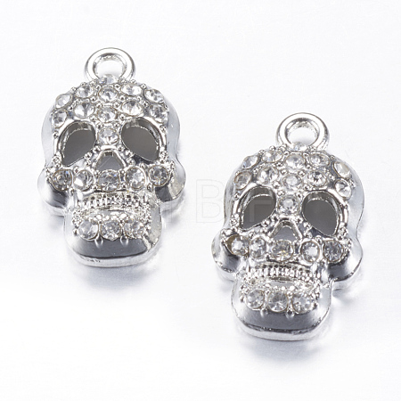 Alloy Rhinestone Pendants X-ALRI-S165-03P-1