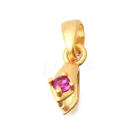 Brass Micro Pave Cubic Zirconia Ice Pick Pinch Bails KK-G600-24G-03-1