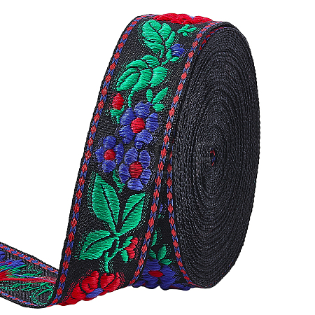 Vintage Jacquard Polyester Ribbon OCOR-WH0082-533A-1