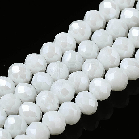 Electroplate Glass Beads Strands EGLA-A034-P8mm-A21-1