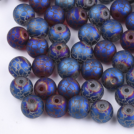 Electroplate Glass Beads EGLA-S178-03C-1