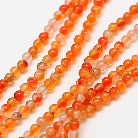 Natural Carnelian Bead Strands X-G-A130-3mm-K02-1