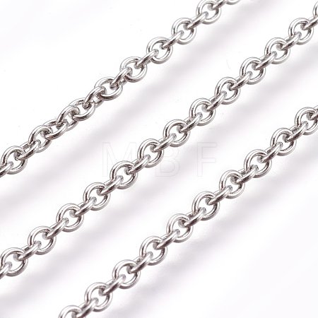 Tarnish Resistant 304 Stainless Steel Cable Chains CHS-R003-0.6mm-1