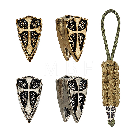 4Pcs 2 Colors Brass European Beads KK-NB0004-30-1