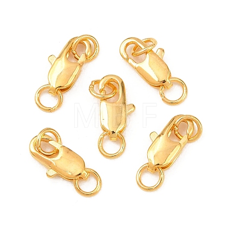Brass Lobster Claw Clasps X-KK-KK801-G-1