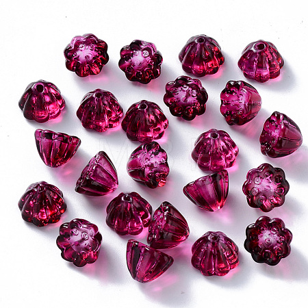 Transparent Baking Paint Glass Beads DGLA-T002-08A-1