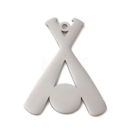 Non-Tarnish 304 Stainless Steel Pendants FIND-Z025-02P-1
