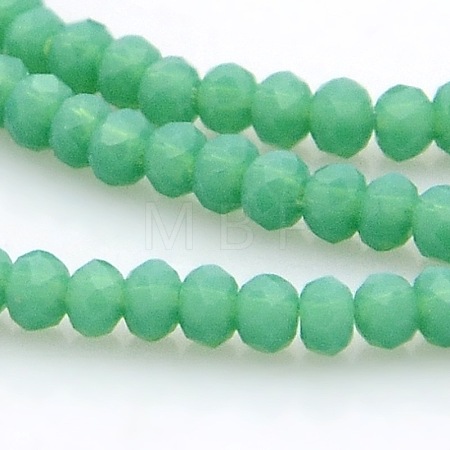 Imitation Jade Glass Faceted Rondelle Beads Strands GLAA-A024A-08-1