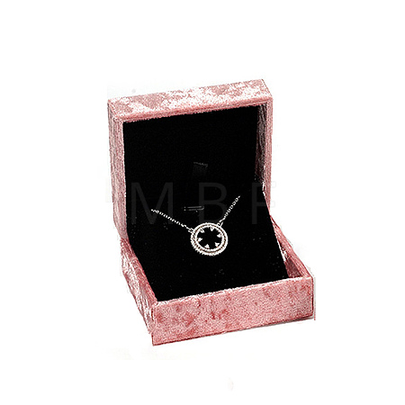 Velvet Jewelry Necklace Gift Boxes PW-WGBFC00-02-1