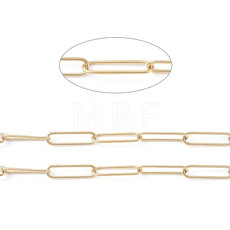 304 Stainless Steel Paperclip Chains CHS-L022-02C-G-1