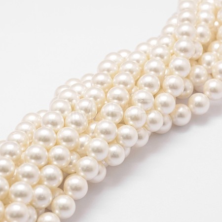 Shell Pearl Bead Strands BSHE-L026-03-8mm-1