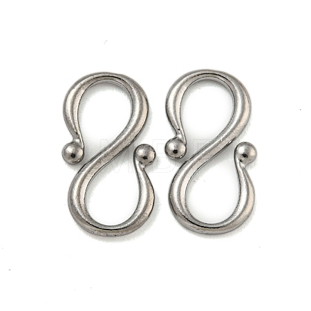 Non-Tarnish 304 Stainless Steel S-Hook Clasps LS-STAS-U007-20B-P-1