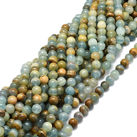 Natural Blue Calcite Beads Strands G-E576-09B-1