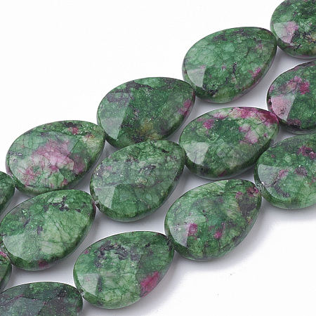 Natural Ruby in Zoisite Beads Strands G-S292-20-1