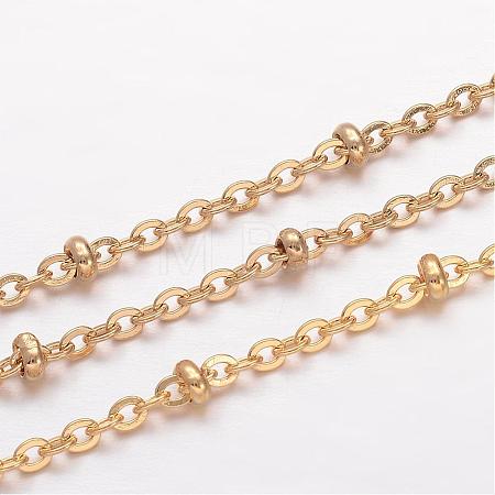 Ion Plating(IP) 304 Stainless Steel Cable Chains CHS-K004-13G-0.5mm-1