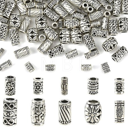 100Pcs 10 Styles Tibetan Style Alloy Beads FIND-YW0012-31-1