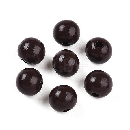 Painted Natural Wood Beads WOOD-A018-16mm-08-1