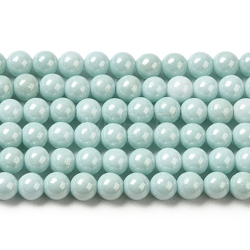 Cubic Zirconia Imitation Pearl Bead Strands ZIRC-P109-03B-06-1