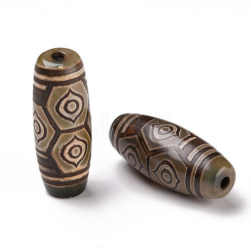 Tibetan Style dZi Beads TDZI-E004-15-1