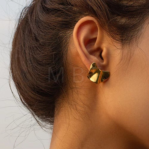 Stylish Stainless Steel Irregular Stud Earrings EG3704-1-1