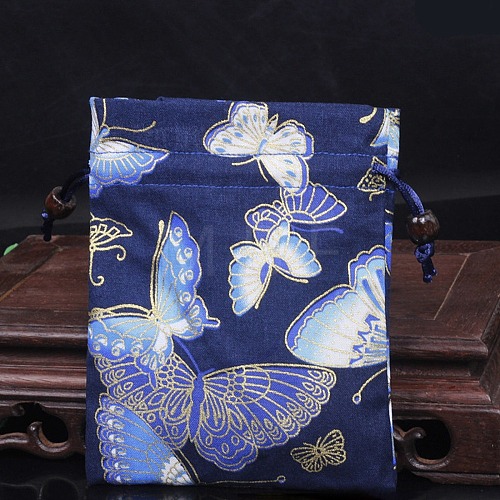 Chinese Style Rectangle Cloth Printed Drawstring Gift Bags PW-WG9C527-15-1