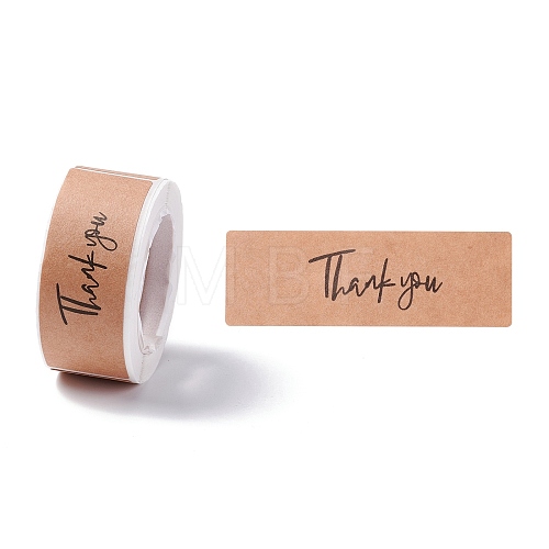 Rectangle Thank You Theme Paper Stickers DIY-B041-33B-1