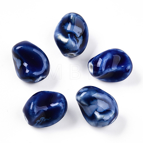 Handmade Porcelain Beads PORC-N008-06D-1