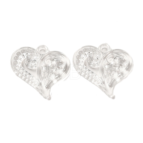 Valentine's Day Transparent Acrylic Pendants TACR-G048-02A-1