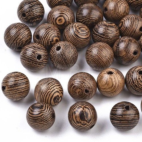 Natural Wenge Wood Beads WOOD-TA0002-01B-1