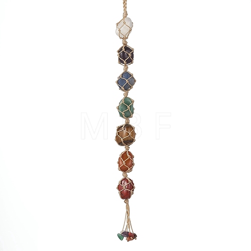 Gemstone Pendant Decorations HJEW-JM01870-1