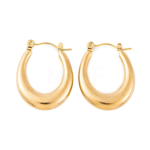 Ion Plating(IP) 304 Stainless Steel Hoop Earrings for Women EJEW-P279-18G-1