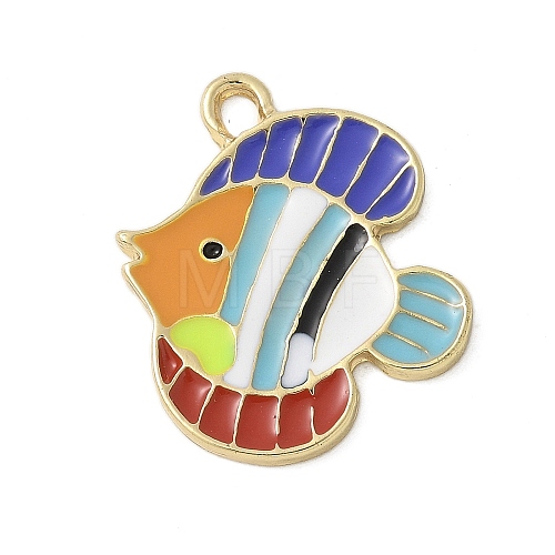 Ocean Theme Alloy Enamel Pendants ENAM-A009-02G-01-1