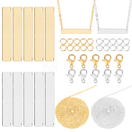 32Pieces DIY Blank Tags Pendant Necklaces Making Kits DIY-SC0015-45-1