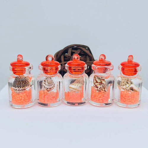 Luminous Glow in the Dark Glass Wishing Bottle Pendants FIND-PW0017-22C-1