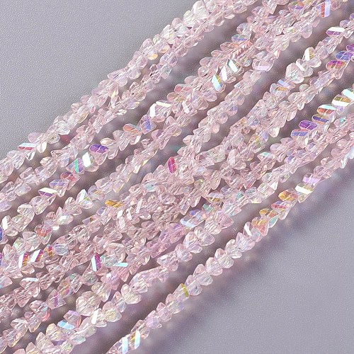 Electroplate Glass Beads Strands EGLA-E057-01B-01-1