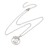 Brass Pave Green Cubic Zirconia Ring with Dinosaur Pendant Necklaces for Women NJEW-C120-01P-4