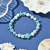 Synthetic Turquoise Beaded Stretch Bracelets for Women BJEW-TA00574-01-1