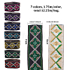 12.25M 7 Colors Ethnic Style Polyester Ribbons OCOR-FG0001-23-2