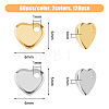DICOSMETIC 120Pcs 2 Colors 201 Stainless Steel Charms STAS-DC0015-74-2