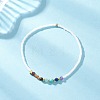 Chakra Glass Seed & Natural Mixed Gemstone Bead Bracelets for Women BJEW-JB12632-2
