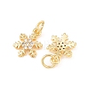 Brass Micro Pave Cubic Zirconia Pendants KK-C162-037B-G-2