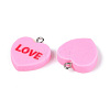 Opaque Resin Pendants RESI-N051-16B-2