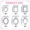 12Pcs 6 Styles Resin Embossed Photo Frames AJEW-AR0005-59A-2