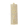 Brass Micro Pave Cubic Zirconia Pendants KK-P290-54G-1