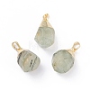 Natural Prehnite Pendants G-G845-07G-09-1