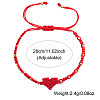 Braided Nylon Thread Heart Adjustable Bracelets ZR3363-1-2