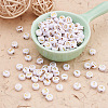 500Pcs 5 Style Plating Acrylic Beads PACR-BY0001-01-4