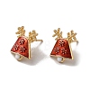 Christmas Bell Alloy Enamel Stud Earrings for Women X-EJEW-E284-08LG-1