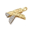 Brass Micro Pave Cubic Zirconia Pendants KK-B126-02G-K-2