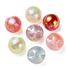 UV Plating Rainbow Iridescent Acrylic Beads OACR-P015-06-1